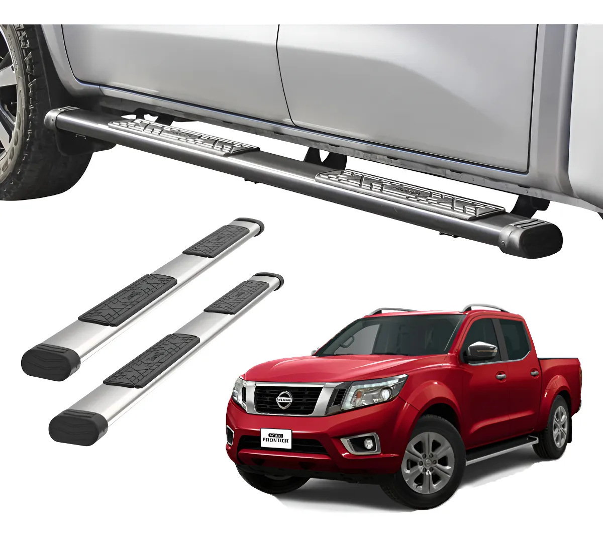 Estribos Bronx Para Frontier V6 2008-2017 Doble Cabina - Image 1