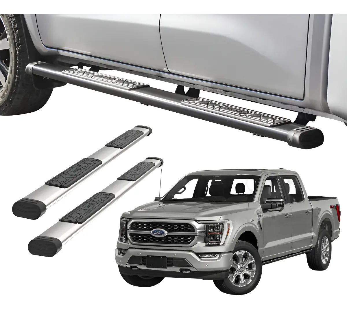 Estribos Bronx Para Ford Lobo 2015-2024 Doble Cabina - Image 1