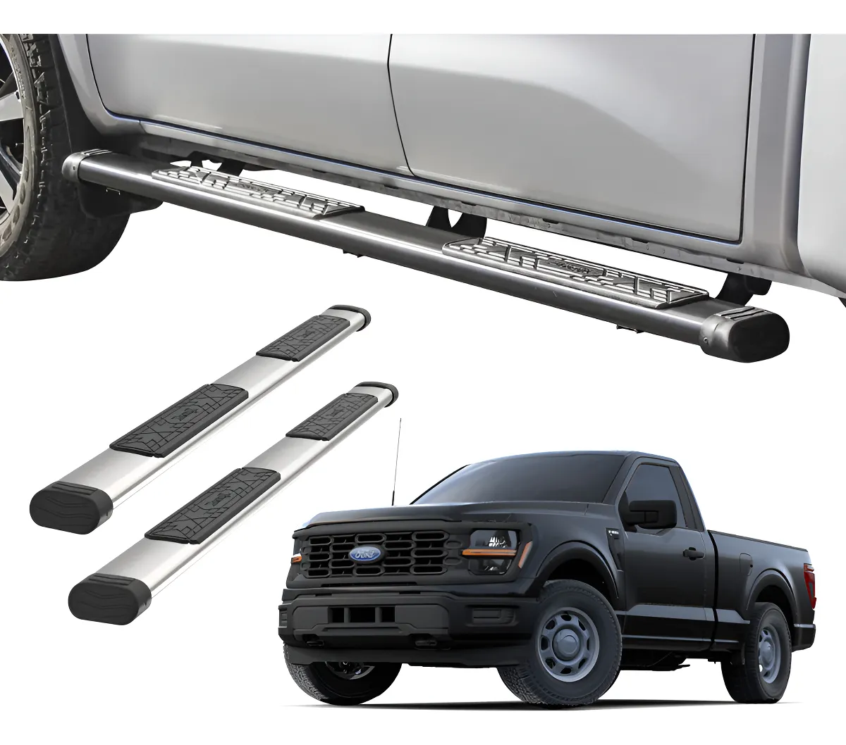 Estribos Bronx Para Ford F-150 2015-2024 Cabina Sencilla - Image 1