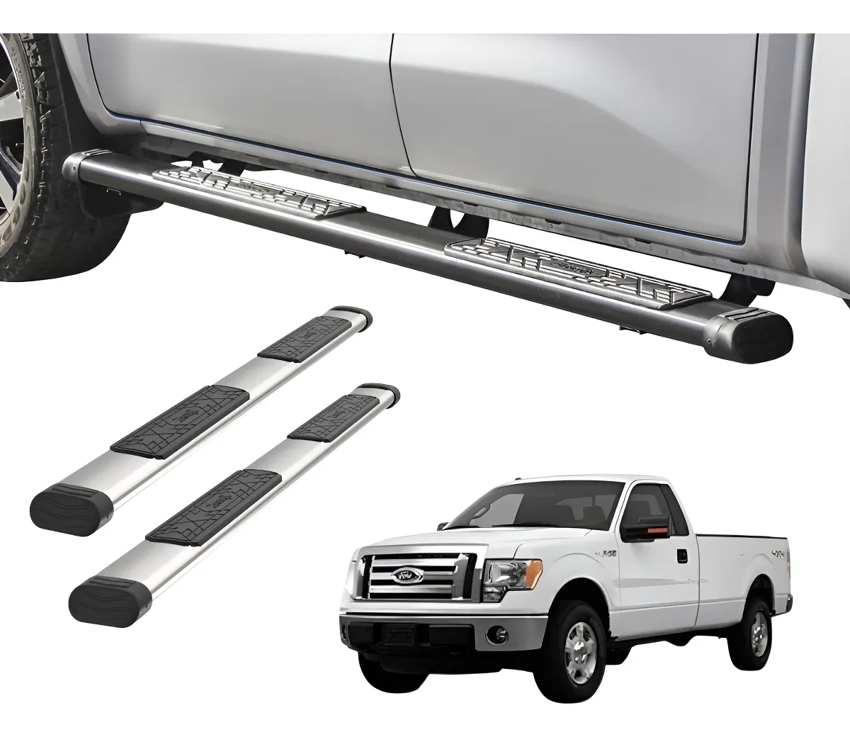 Estribos Bronx Para Ford Lobo 2004-2014 Cabina Sencilla - Image 1