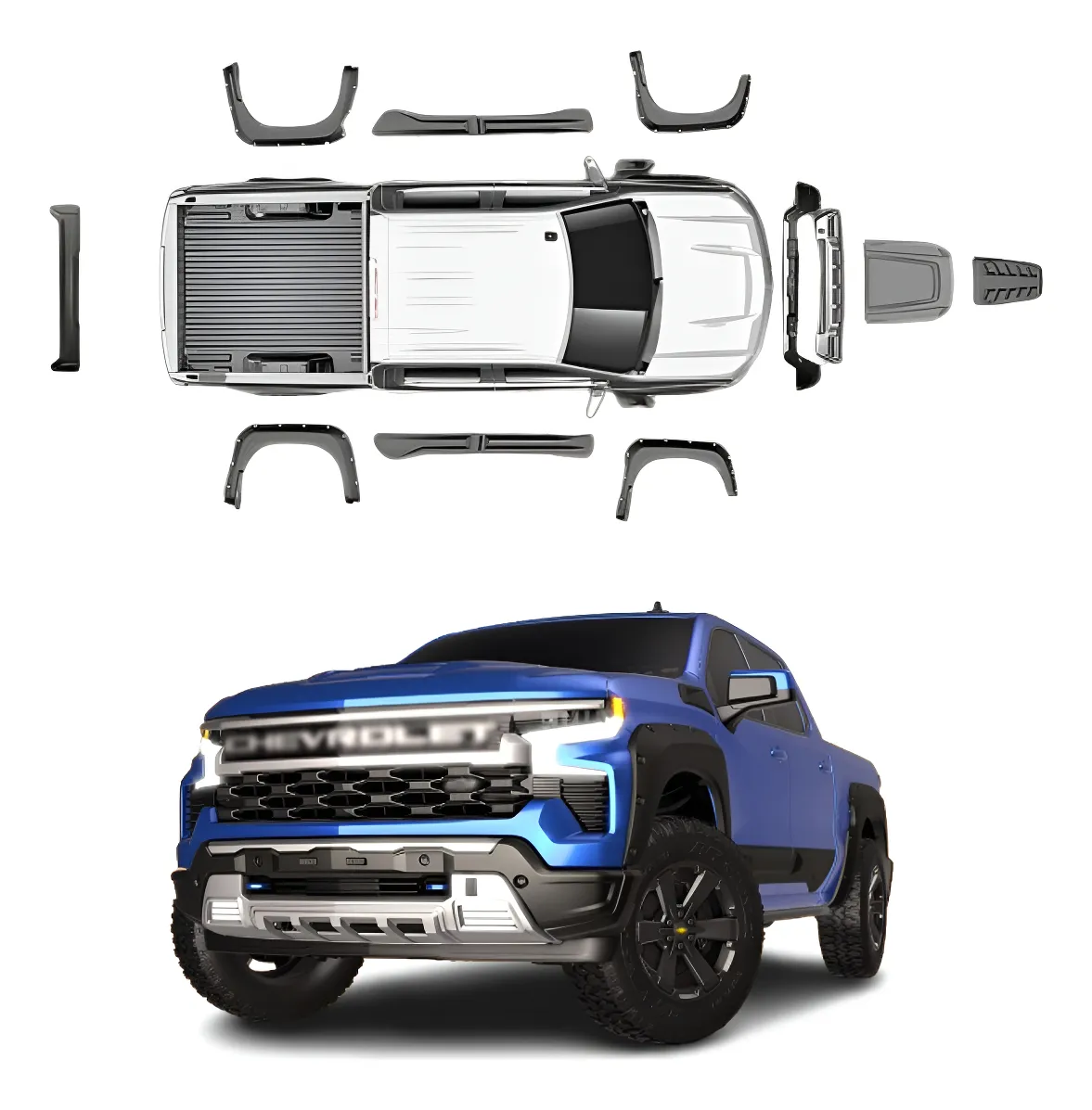 Kit Todoterreno Air Design Chevr Silverado 1500 2022 2025 - Image 1