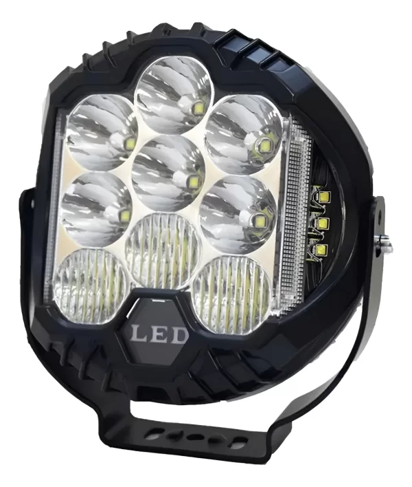 Faro Redondo 6pLG Off Road 21 Leds Blanco C/luz D/dia 12/24v