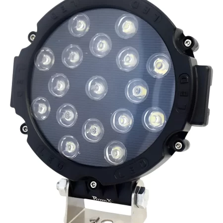 Faro Redondo 6pLG 17 Led Blanco Carcaza Negra 12/24v