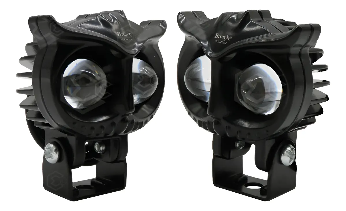 Par De Faros Universal Búho 12 Hiperleds 12-24v Bicolor - Image 1