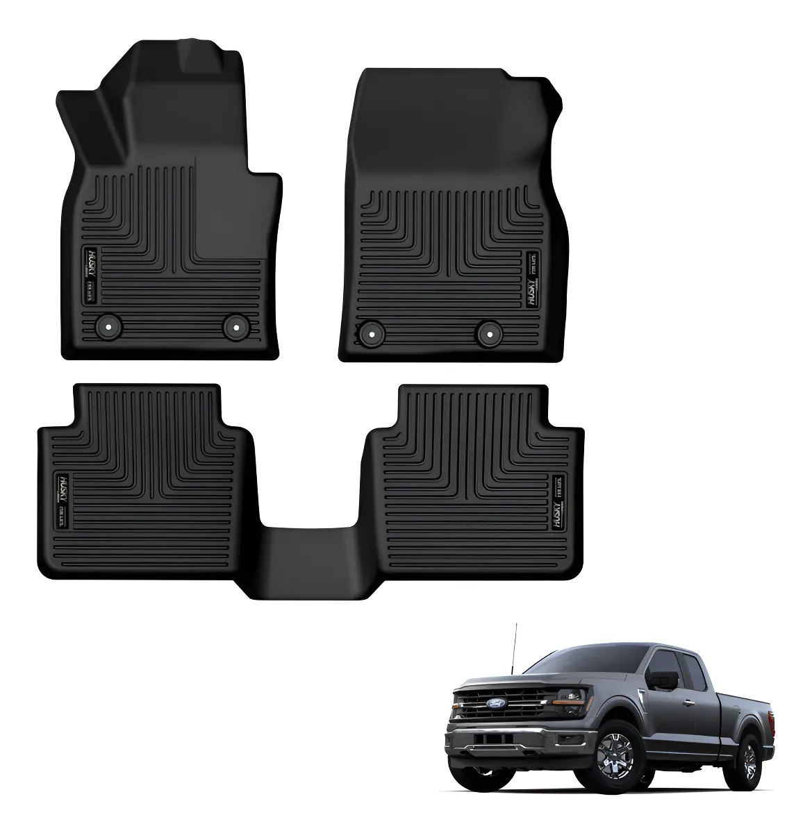 Tapetes Husky Uso Rudo Para Ford F-150 / Lobo 2015 - 2024 - Image 1