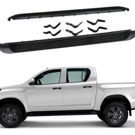 Estribos Negros Para Toyota Hilux D Cabina 2015 - 2025