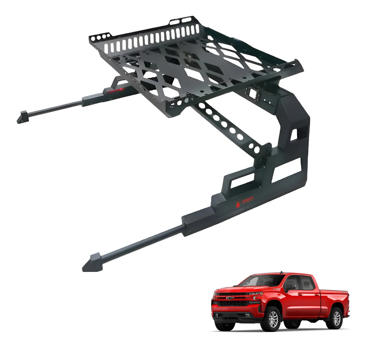 Roll Bar C/ Canastilla Y Pasamanos Para Silverado 2014-2020 - Image 1