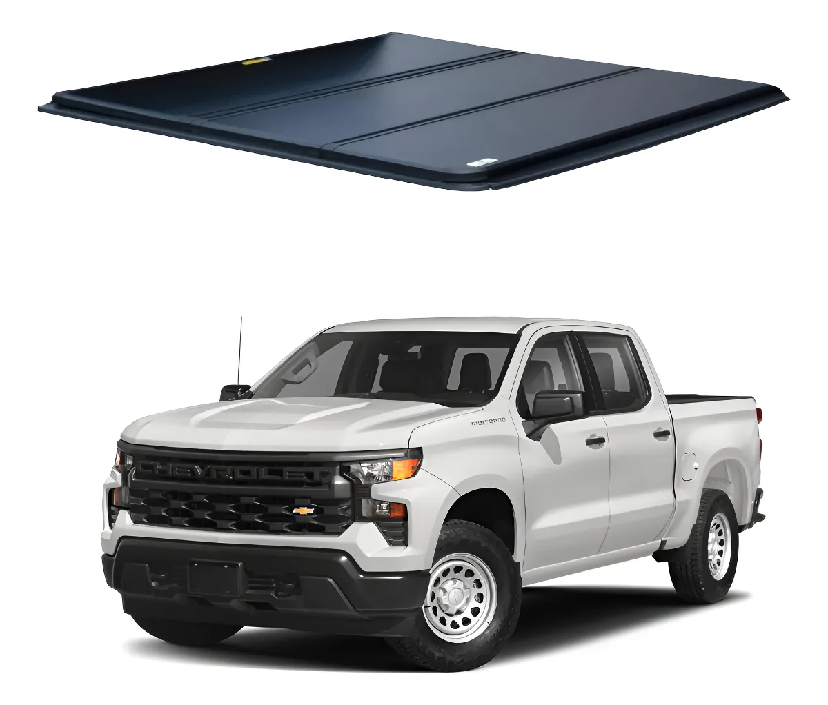 Tapa Batea Tri Fold Premium Silverado 2019-2022 Doble Cabina - Image 1