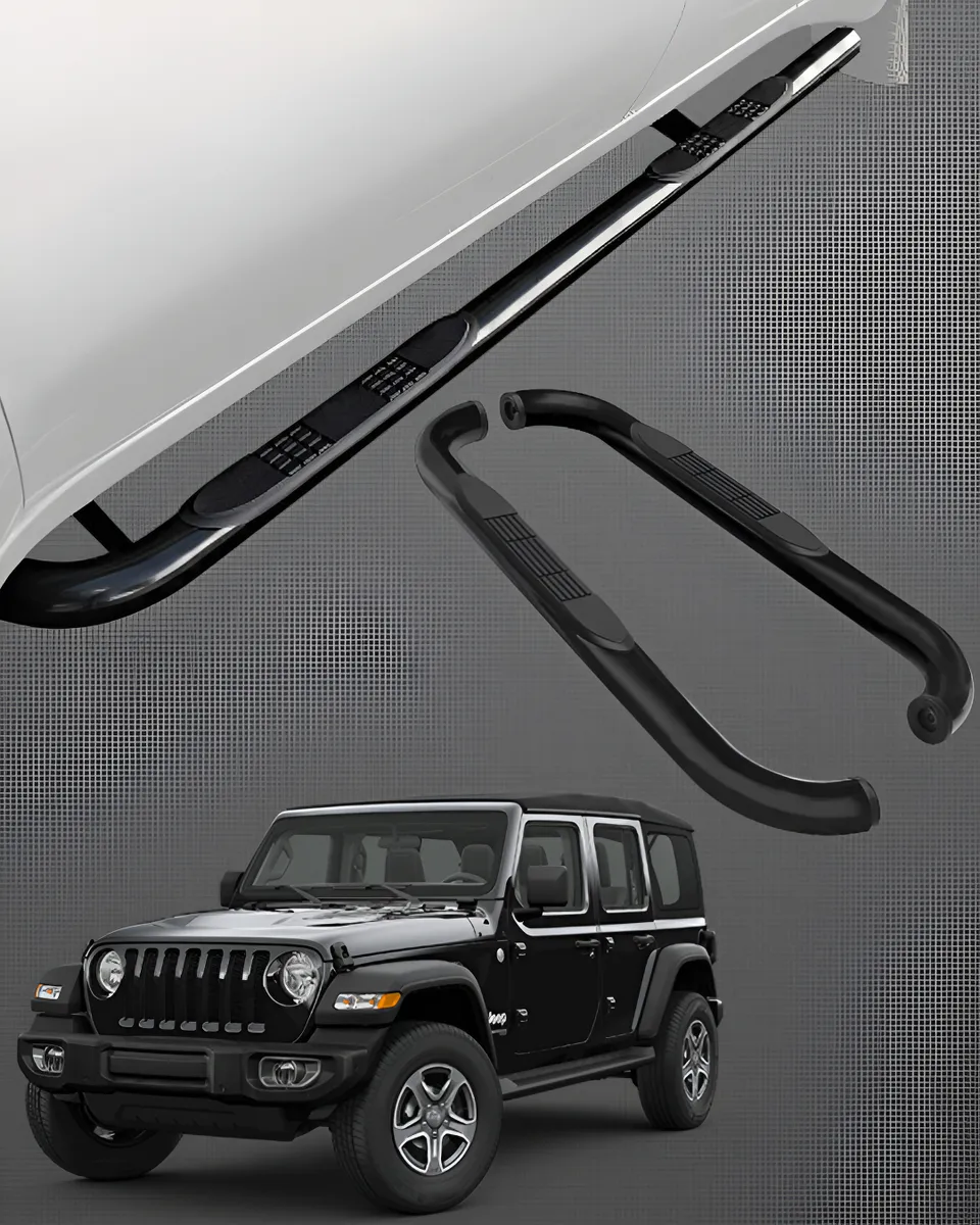 Estribos Tubulares Para Jeep Jl 4 Puertas 2019 - 2025 Negros - Image 1