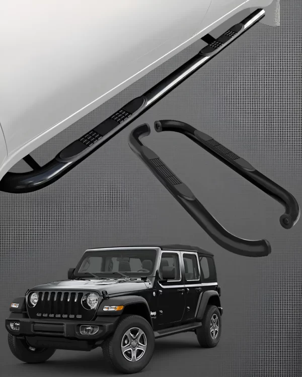 Estribos Tubulares Para Jeep Jl 4 Puertas 2019 - 2025 Negros