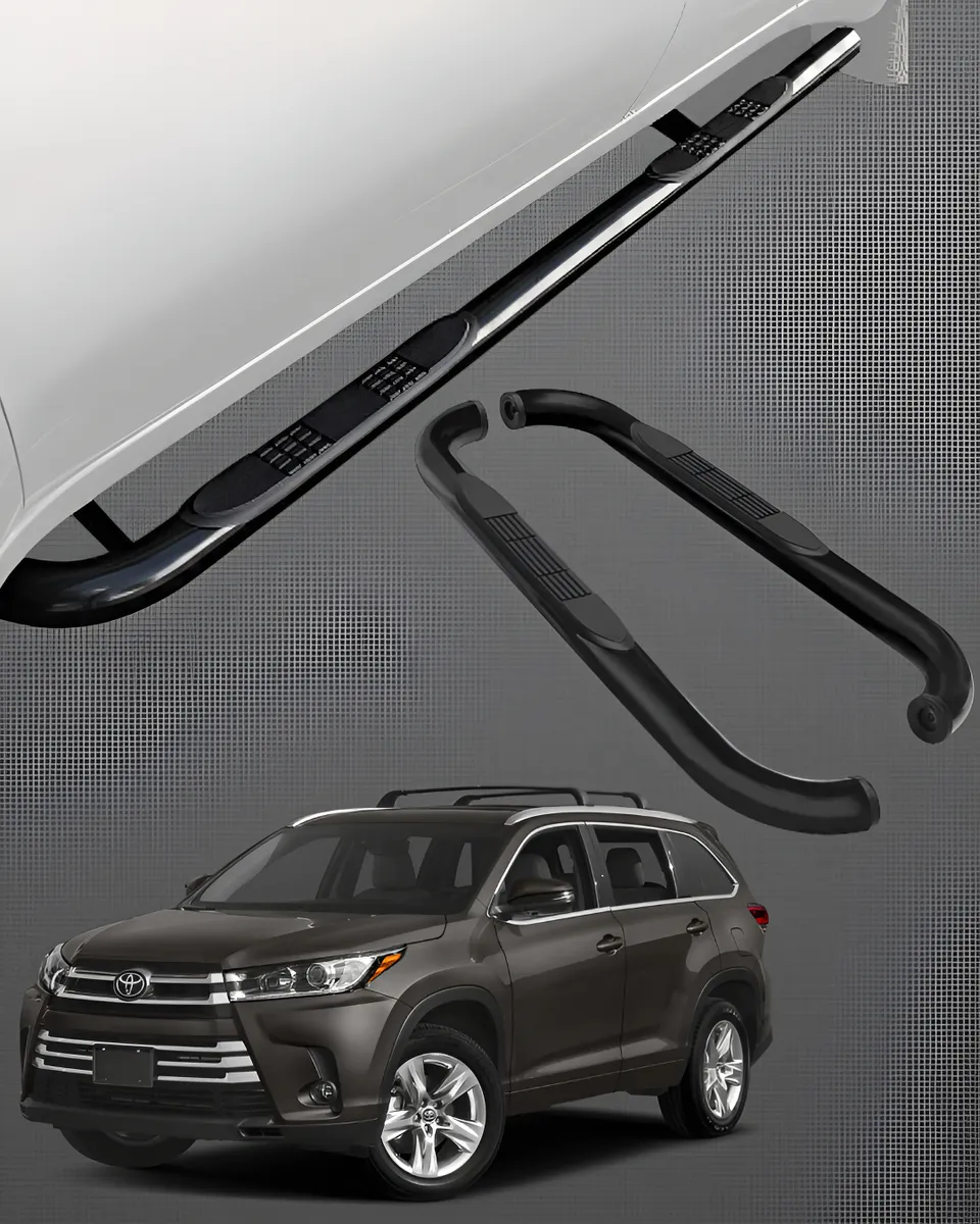 Estribos Tubulares Para Toyota Highlander 2008 - 2019 Negros - Image 1