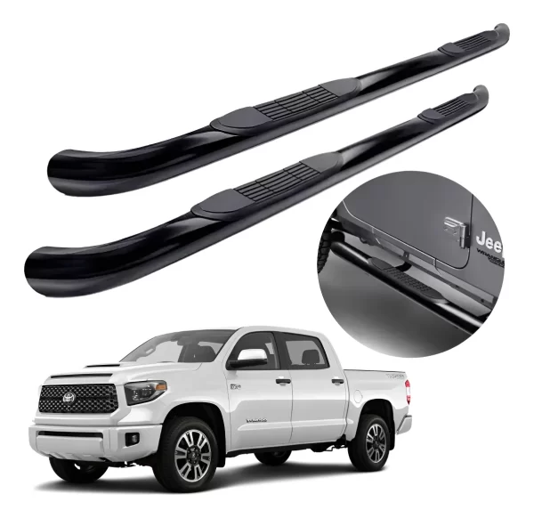 Estribos Redondos Toyota Tundra Crew 2007 - 2021 Negros