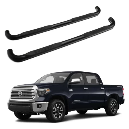 Estribos Redondos Toyota Tundra Crew Max 2007 - 2021 Negros