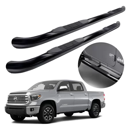 Estribos Redondos Toyota Tundra Crew Max 2007 - 2021 Negros