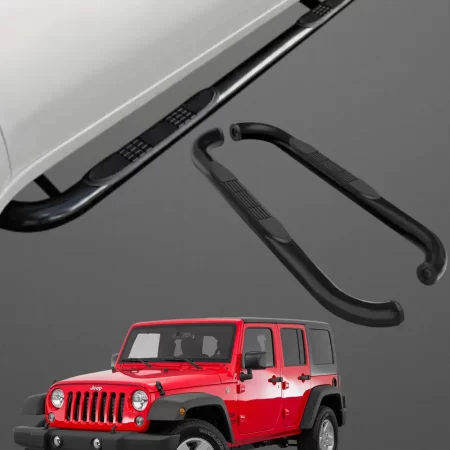 Estribos Tubulares Para Jeep Jk 4 Puertas 2007 - 2018 Negros