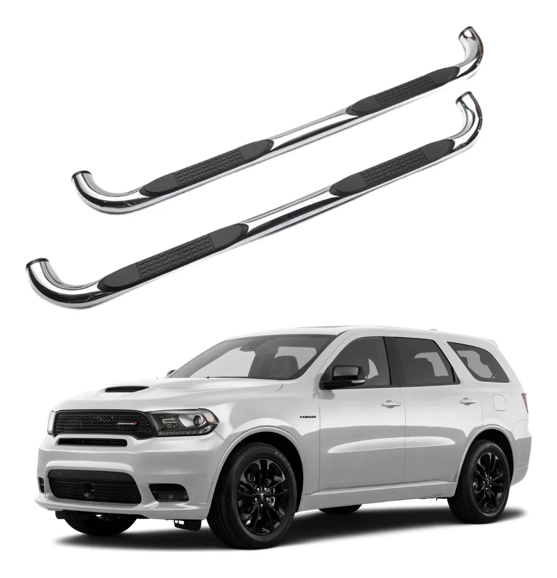 Estribos Redondos Dodge Durango 2011 - 2020 Acero Inoxidable - Image 1