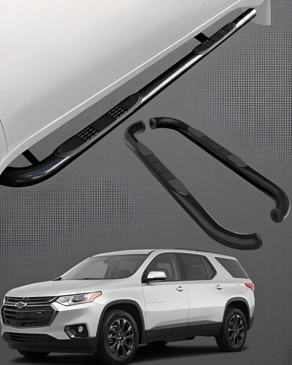 Estribos Tubulares P/ Chevrolet Traverse 2018 - 2021 Negros - Image 1