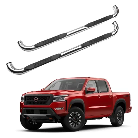 Estribos Redondos Nissan Np300 Frontier 2016 - 2022 Inox