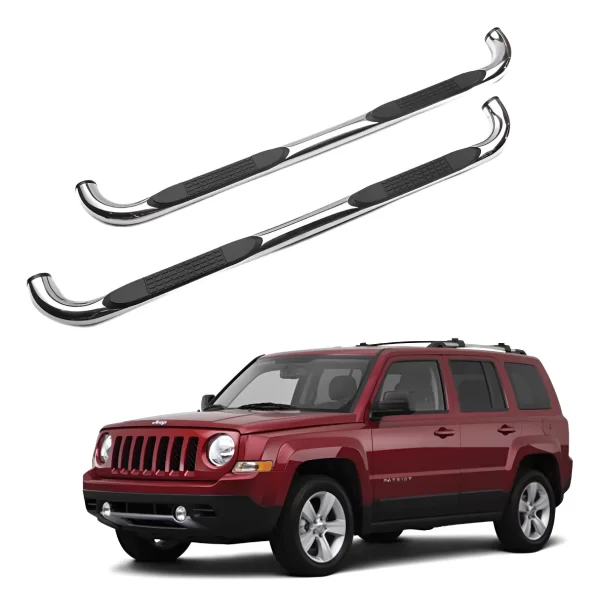 Estribos Redondos Jeep Patriot 2007 - 2017 Acero Inoxidable