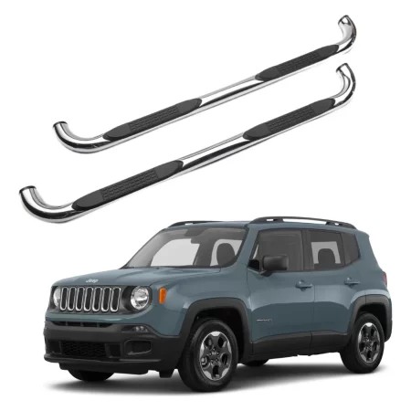 Estribos Redondos Jeep Renegade 2015 - 2020 Acero Inoxidable