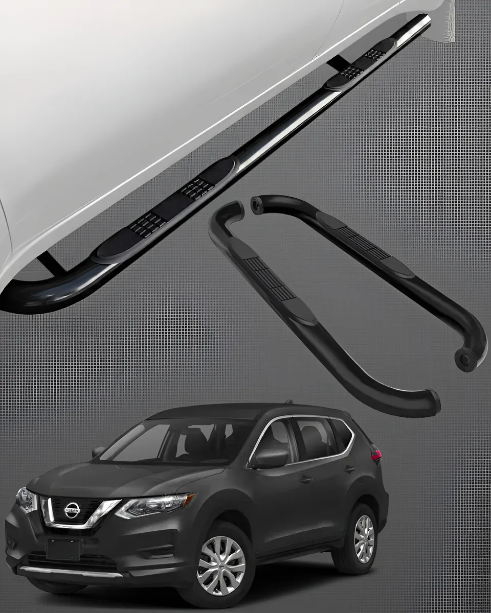 Estribos Tubulares Para Nissan Rogue 2014 - 2021 Suv Negros - Image 1