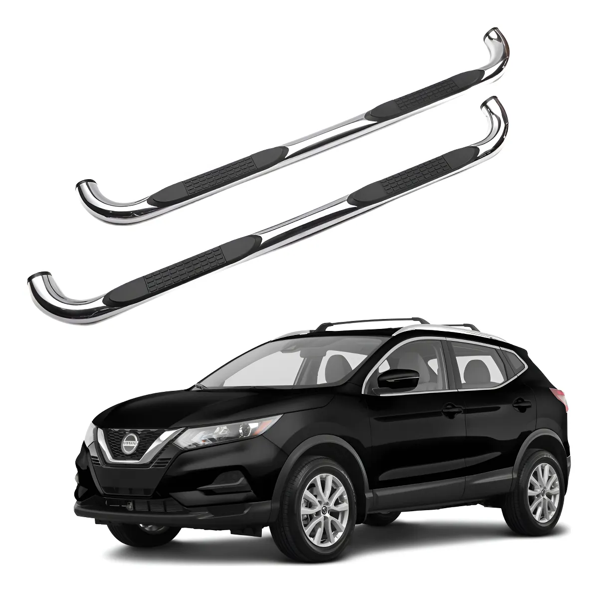Estribos Redondos Nissan Rogue 2014 - 2020 Acero Inox - Image 1