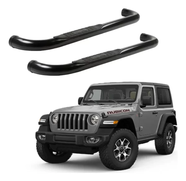 Estribos Redondos Jeep Jl 2 Puertas 2019 - 2023 Negros