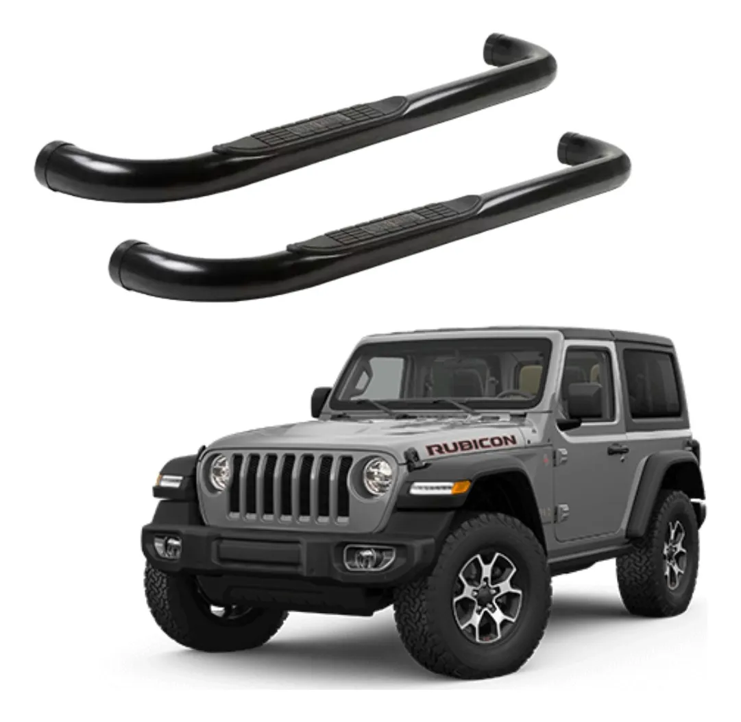Estribos Redondos Jeep Jl 2 Puertas 2019 - 2023 Negros - Image 1