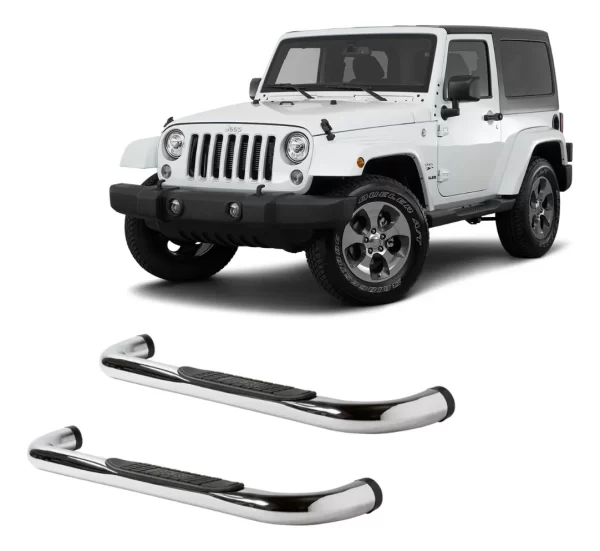 Estribos Redondos Jeep Jk 2 Puertas 2007 - 2018 Inoxidable