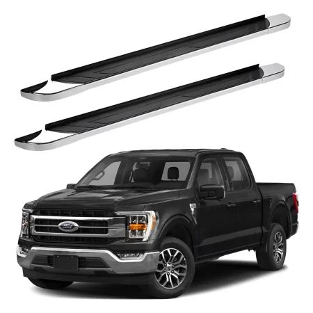 Estribos Regal Negros Ford F-150 Doble Cabina 2017 - 2022 +