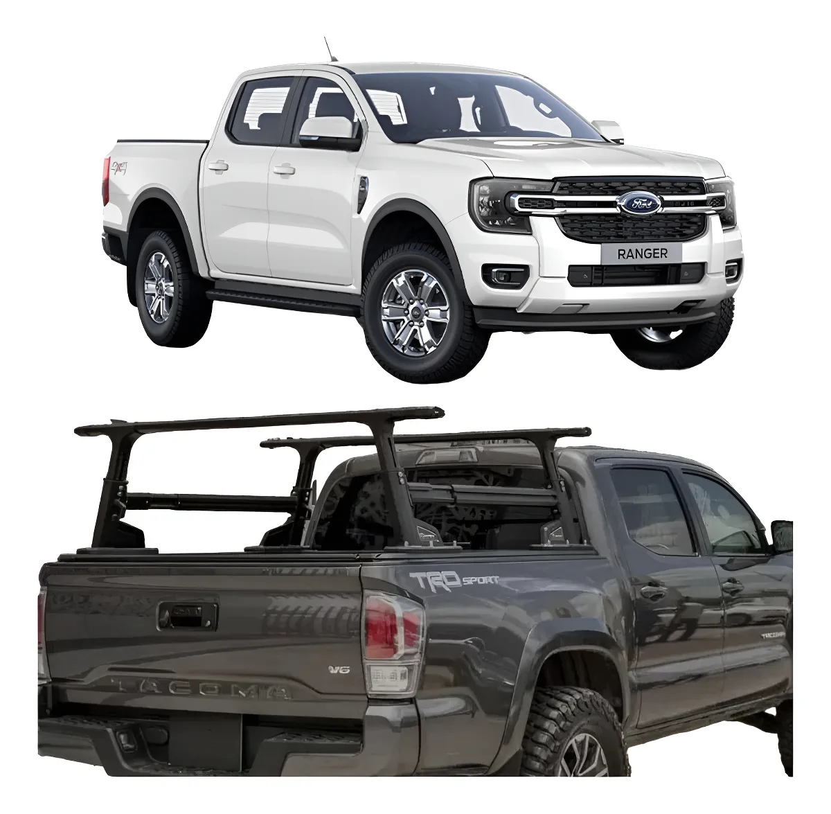 Barras Portaequipaje Rack De Carga Ford Ranger 2016 - 2023 - Image 1