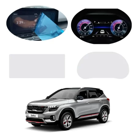 Sticker Pantalla Y Clúster Compatible Con Kia Seltos 2023