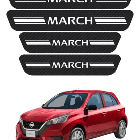 Sticker Protección Bl De Estribos 4 Puertas Nissan March