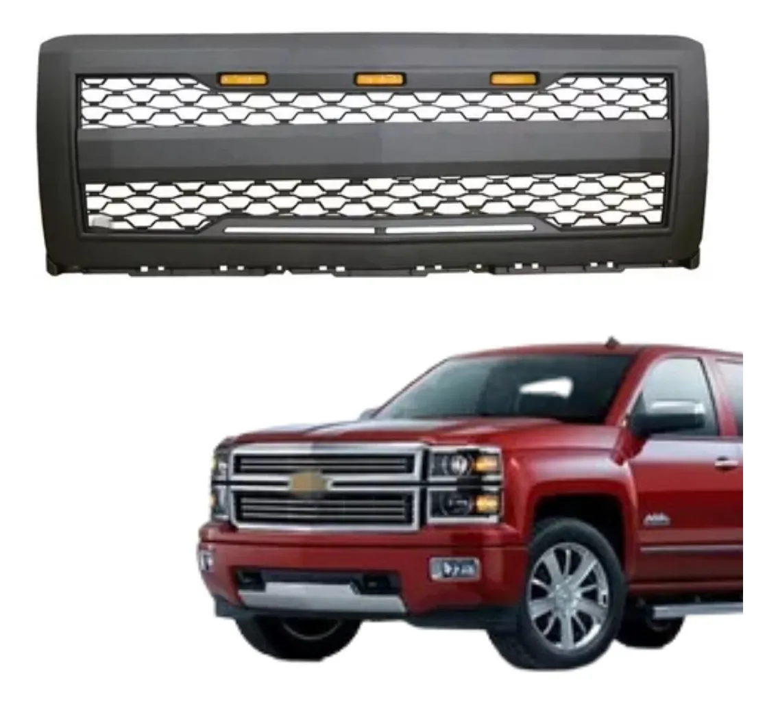 Parrilla Chevrolet Silverado 1500 Para 2014-2015 C/ Led - Image 1