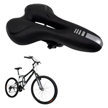 Asiento De Bicicleta Impermeable De Gel Acolchonada Negro
