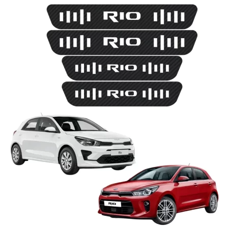 Sticker Bl Protector De Estribos 4 Puertas Para Kia Rio