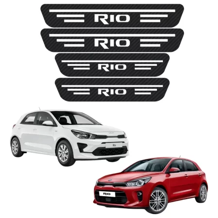 Sticker Bl Protector De Estribos 4 Puertas Para Kia Rio
