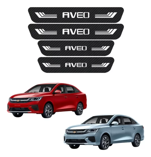 Sticker Protección De Estribos Puertas Chevrolet Aveo
