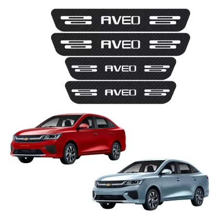 Sticker Protección Bl De Estribos Puertas Chevrolet Aveo