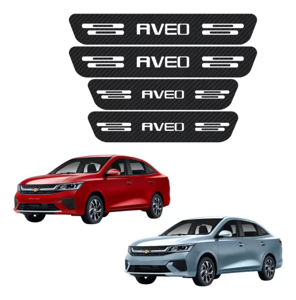 Sticker Protección Bl De Estribos Puertas Chevrolet Aveo
