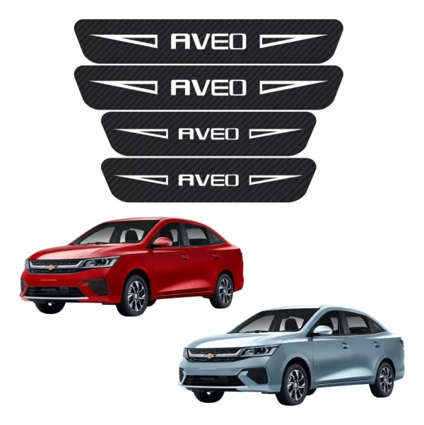 Sticker Protección De Estribos Puertas Chevrolet Aveo