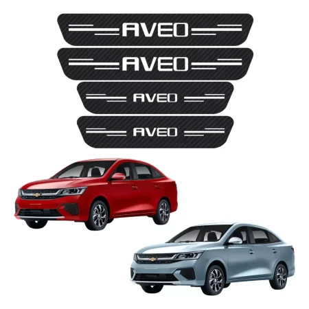 Sticker Protección Bl De Estribos Puertas Chevrolet Aveo