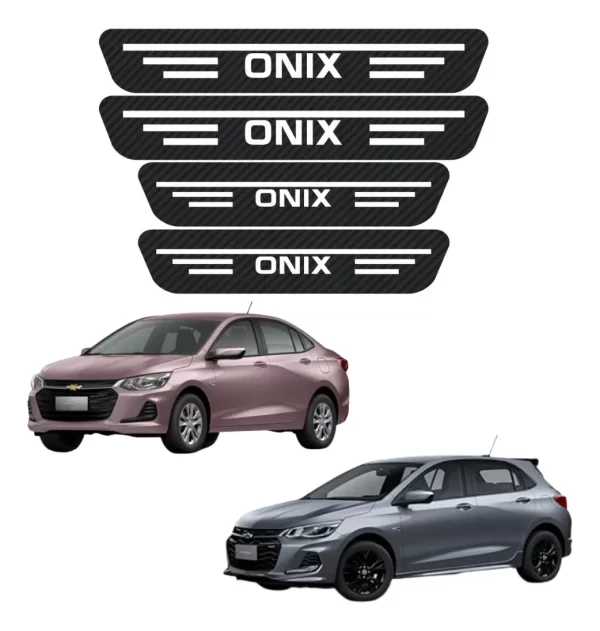 Sticker Protección De Estribos 4 Puertas Chevrolet Onix