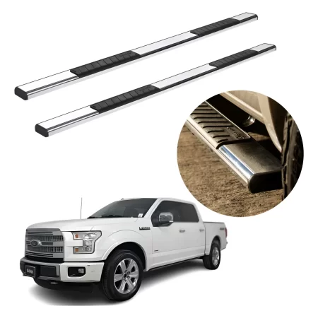 Estribos Platinum 100 Ford F150 Lobo 2004 - 2014 Doble Cab