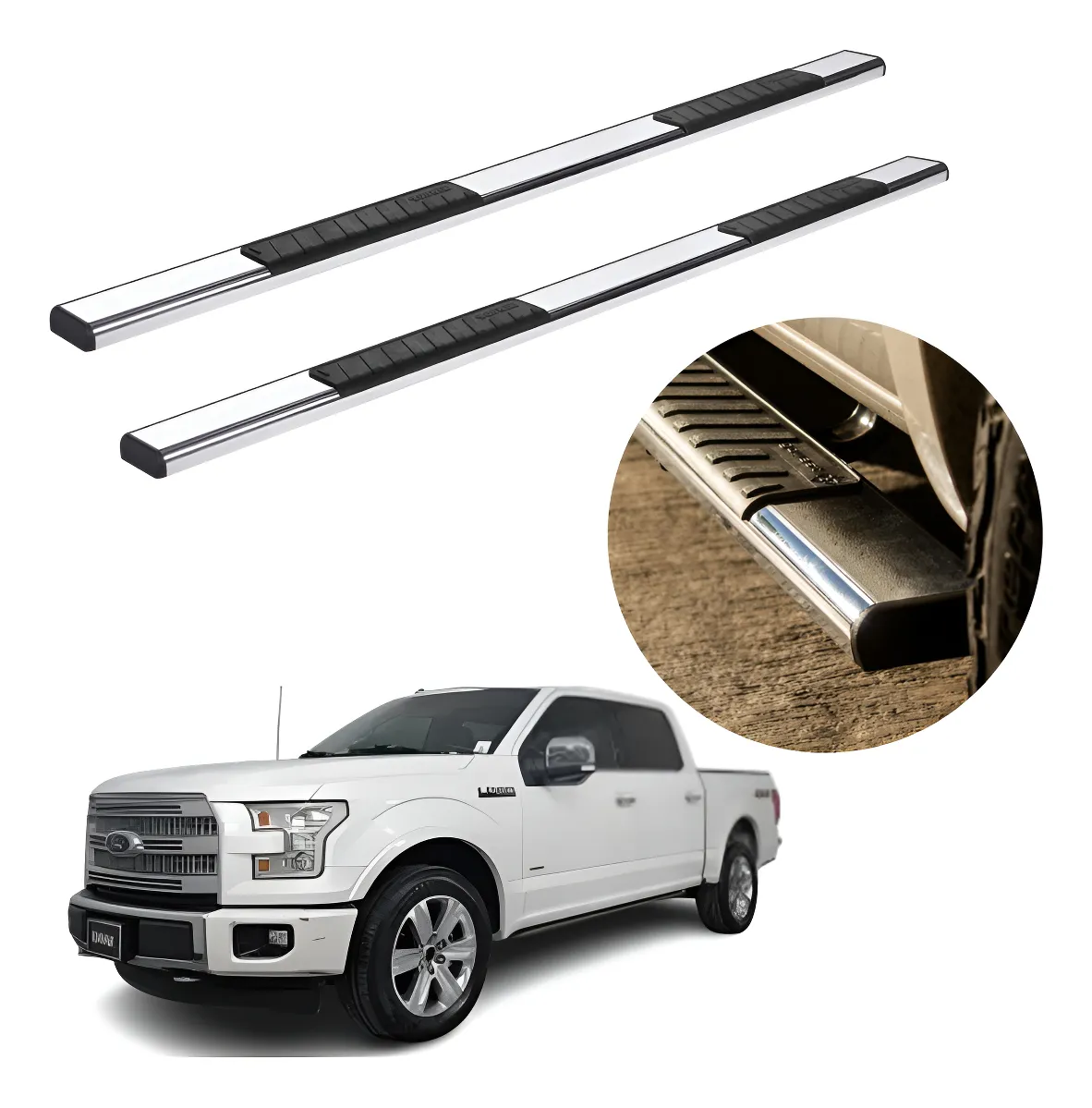 Estribos Platinum 100 Ford F150 Lobo 2004 - 2014 Doble Cab - Image 1