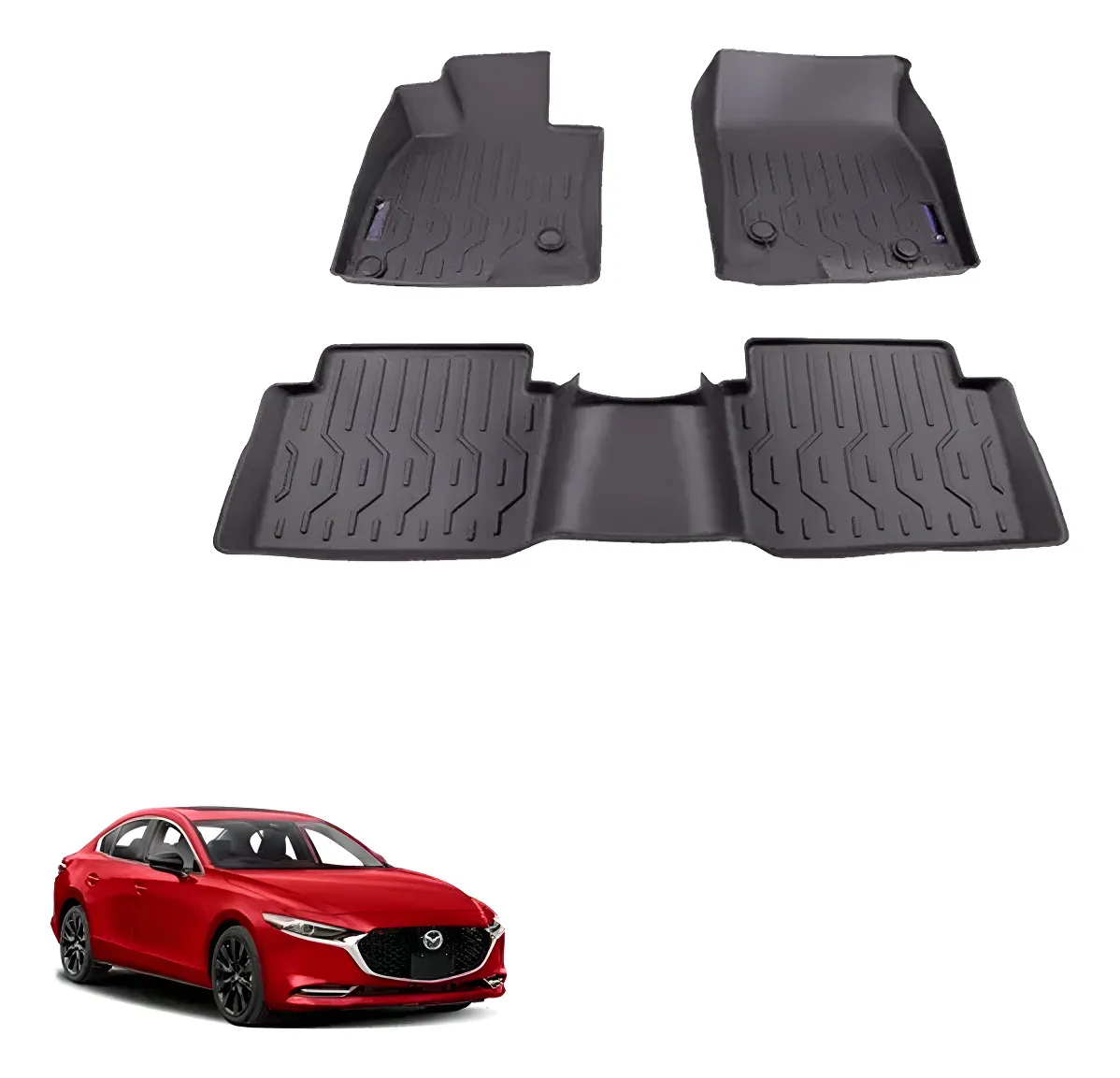 Juego De Tapetes Tipo Charola Uso Rudo Mazda 3 2019 2023 - Image 1