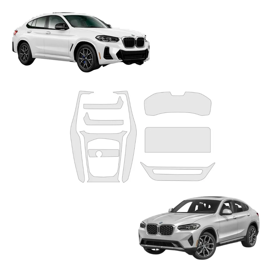 Protector Ppf Pantalla Y Clúster P/central Para Bmw X4 2024 - Image 1