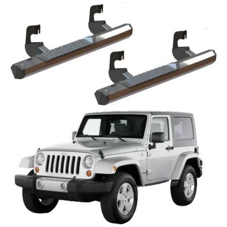 Estribos Serie 700 Cromados Jeep Jk 2007 - 2018 2 Puertas