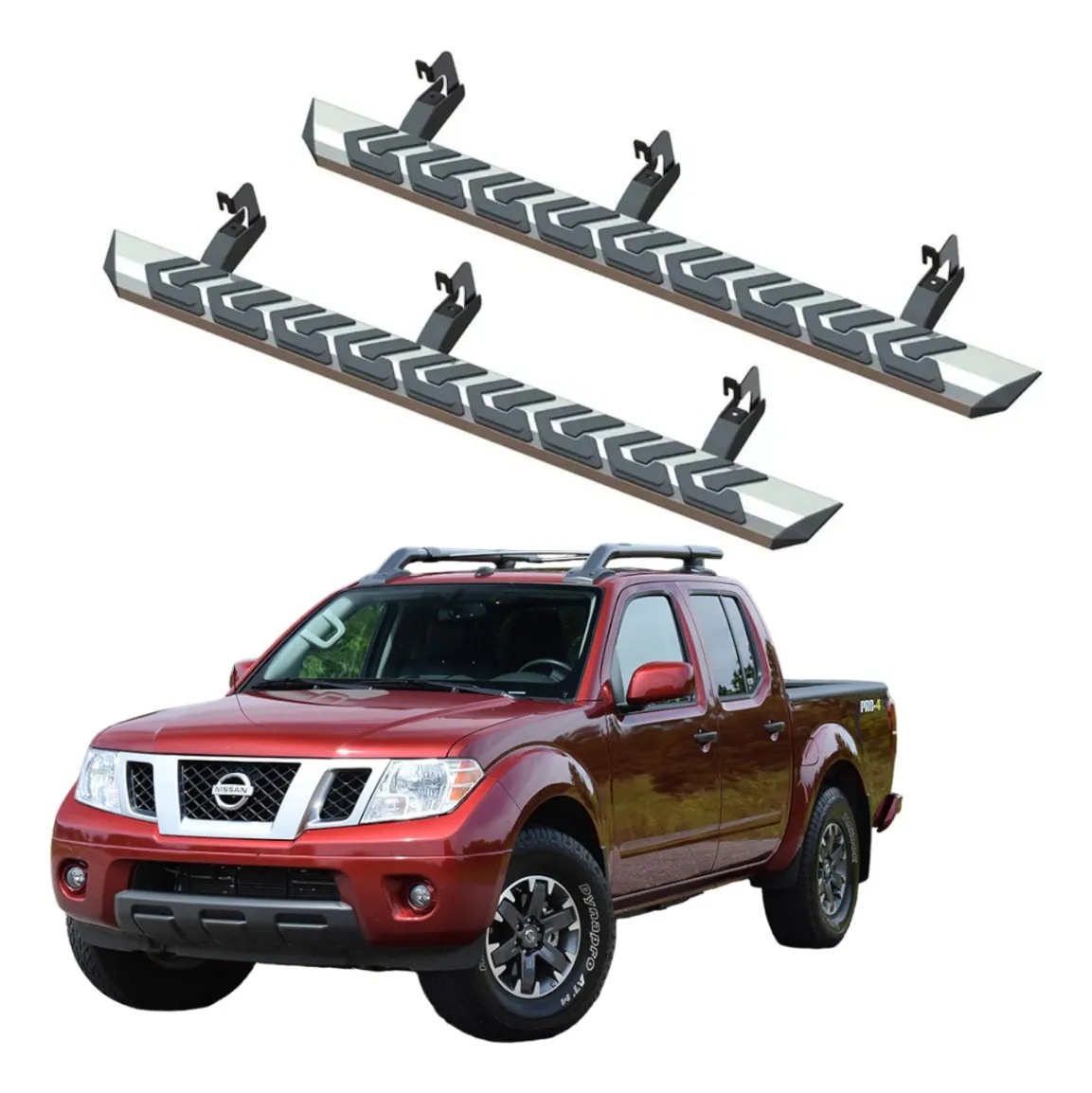 Estribos Serie 900 Cromados Frontier Pro 4x V6 2008 - 2020 - Image 1