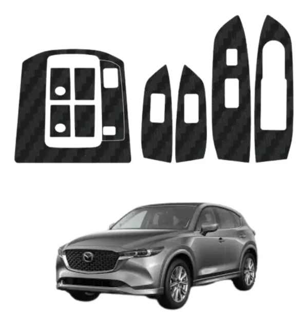 Sticker Fibra De Carbono Compatible Con Mazda Cx5 2024